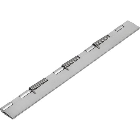 KIPP Spring Hinge Spring Closed A=40, B=240, Form:A Without Hole, Stainless Steel Bright K1177.14024010